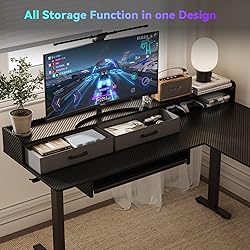 WALKINGDESK 63 Inches Height Adjustable L Shaped