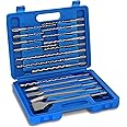 GMTOOLS 17PCS Rotary Hammer Drill Bits and Chisel Set, SDS Plus Carbide-Tipped Concrete Masonry Hole Tool Drill Bits and Chisels Set for Concrete, Stone, Brick, with Portable Storage Case