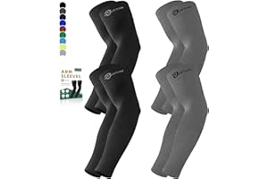 BHYTAKI Cooling Compression Arm Sleeves for Men Women,UPF50 UV Sun Protection Sleeves for Work Sport Tattoo Cover Up
