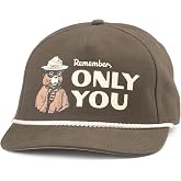 AMERICAN NEEDLE Smokey The Bear Patch Unisex Adjustable Snapback Baseball Hat