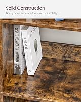 VASAGLE 3-Tier Ladder Shelf Bookcase Rustic Brown Black LLS112B01 33 x 100 x view 6