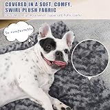 KSIIA Small Dog Bed 60x45x7 cm Calming Plush with Non Skid Bottom view 4
