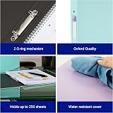 Oxford A4 Ring Binders 3 Pack Glossy Pastel Folders 40 mm Pink Lilac Mint view 3