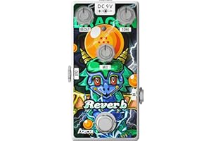 AZOR AP509 Digital Reverb Guitar Pedal, Dragon Pure Reverb Effect Pedal for Electric Guitar, Compact for Pedalboards & Stage 