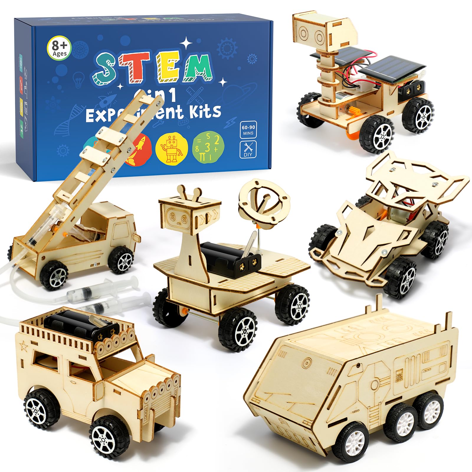 Experimente für Kinder ab 8 9 10 11 12 13 14, Auto Elektronik Baukasten, Experimentierkasten, Elektro Baukasten für Kind, Holz Bausatz Kinder Spielzeug Geschenke ab 8 9 10 11 12 13 14 Jahre Jungen