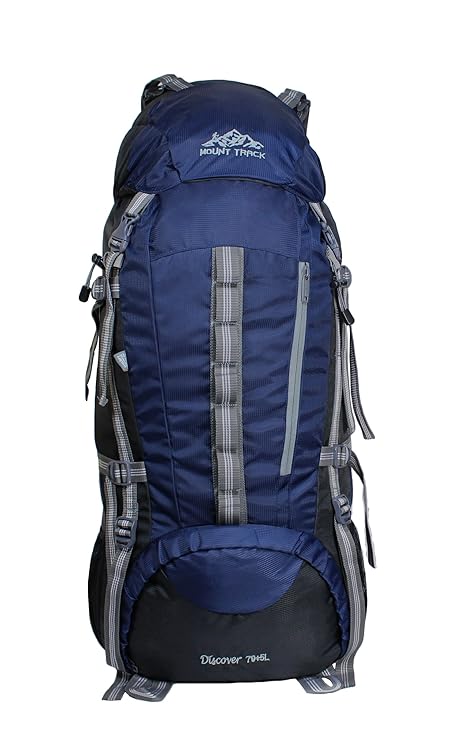 Mount Track Discover 9107 Rucksack, Hiking Backpack 75 Ltrs with Rain Cover Navy