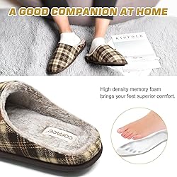 COFACE Womens Mens Cozy Memory Foam Fuzzy Slippers