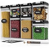 Chef's Path Airtight Food Storage Containers Set - 7 PC Set - Labels - For Kitchen Pantry Organization and Storage - BPA-Free