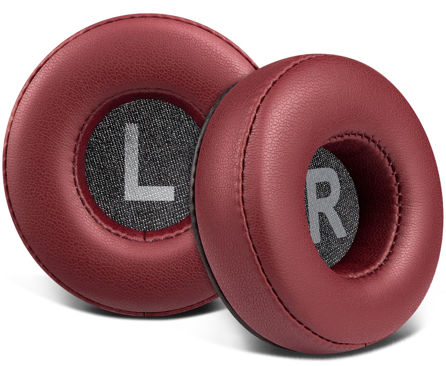 SOULWIT Earpads Replacement for JBL Tune 450BT/Tune 460BT/Tune 500BT/Tune 510BT/Tune 520BT/JR 300BT/JR 310BT/E40BT/Junior 320BT, Ear Pads Cushions with Soft Protein Leather - Burgundy