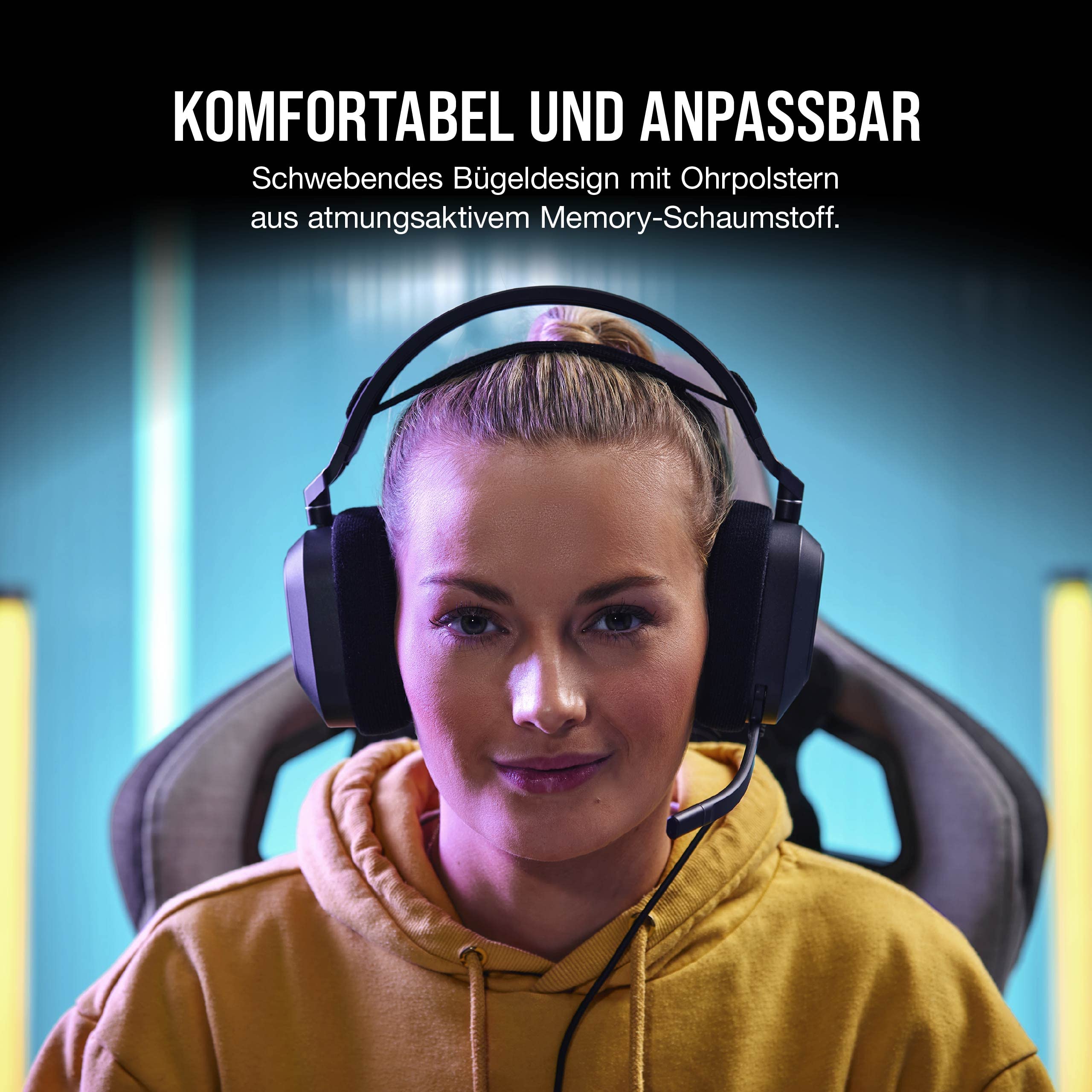 Corsair HS80 RGB USB Gaming-Headset - Schwarz 4