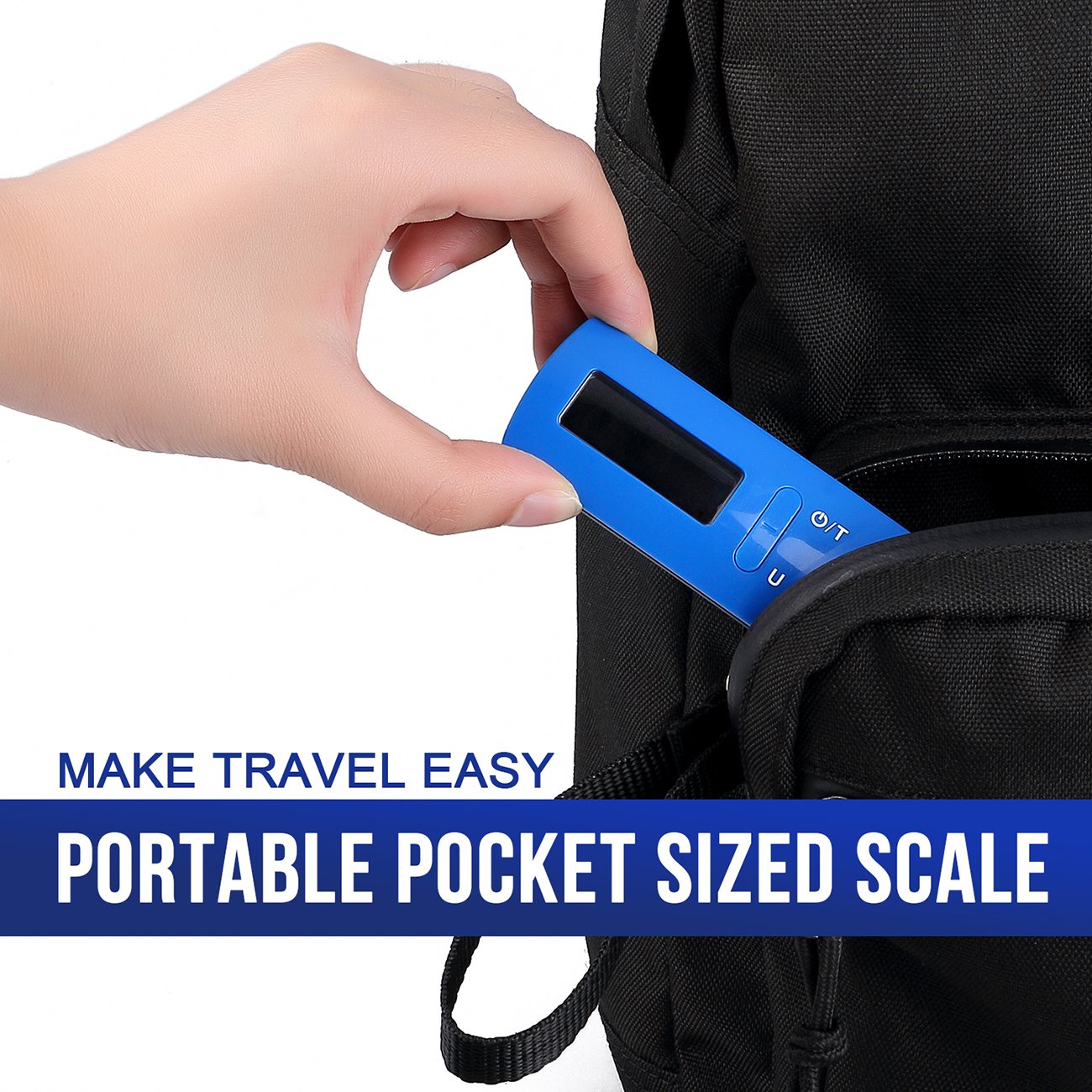 Luggage Scale Portable Hanging Digital Scale 110 lb/50 KG Capacity Backlit Scales With Tare Function Lightweight for Travel Airlines