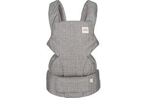 Baby Tula Explore Carriers - Breathable Baby Carrier Newborn to Toddler - Adjustable Toddler Carrier - Multiple Ergonomic Positions Front and Back - Ergonomic Fit for 7-45 lb - Linen, Ash