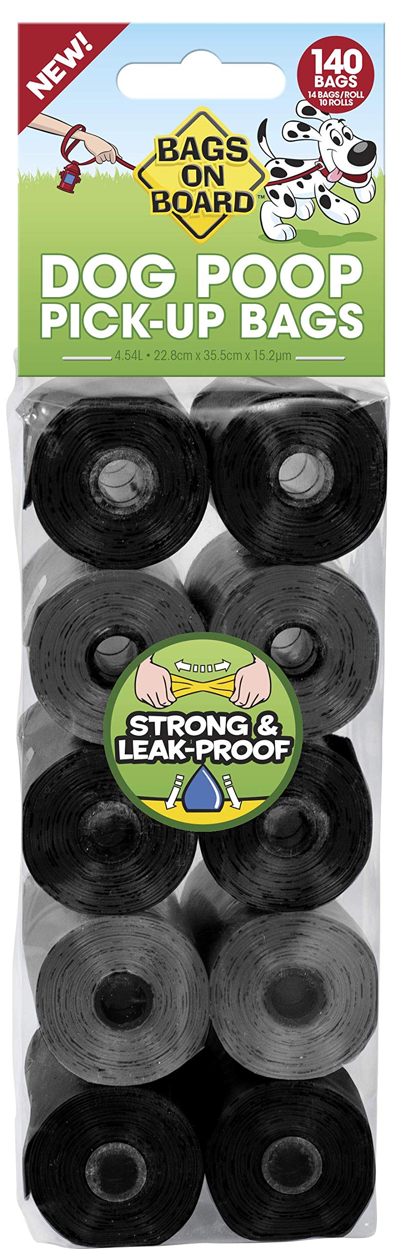 Bags on Board Dog Poop Pick-Up Bags, Neutral (Pack of 140)