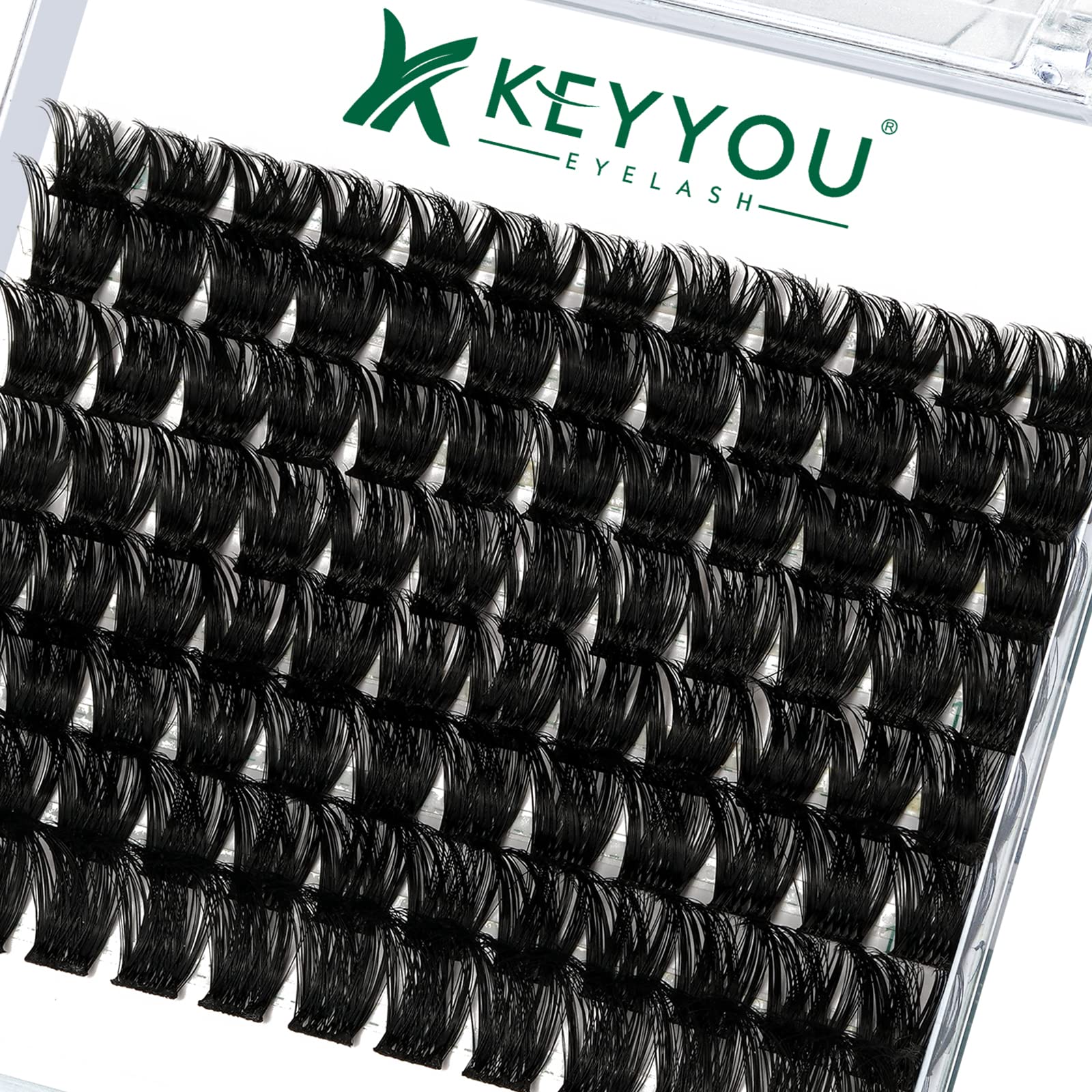 Photo 1 of Lash Clusters 96pcs Individual Lashes Y02 D Curl 10-18MIX Cluster Lashes KEYYOU Volume Wispy Lash Extension Soft&Comfortable Easy DIY at Home(Y02,D-10-18MIX)