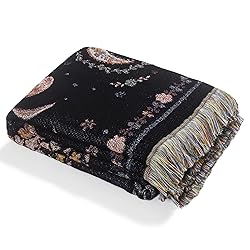 Shesyuki Boho Throw Blanket Reversible Cotton