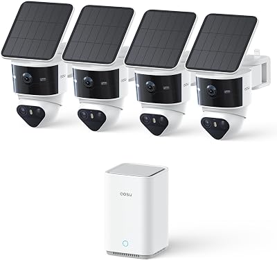 T2 Pro 3K Kit da 4 Telecamere di sicurezza esterne solari wireless