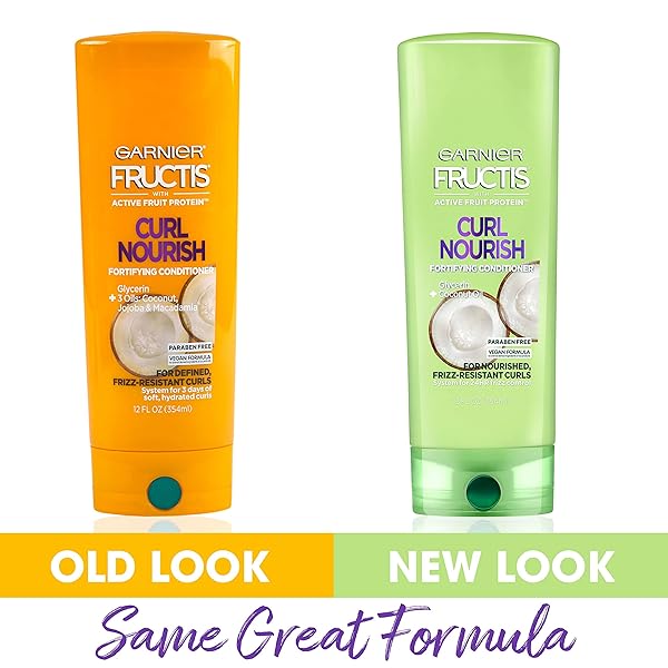 GARNIER HAIR CARE FRUCTIS TRIPLE NUTRITION CURL NOURISH CONDITIONER, 12 FLU