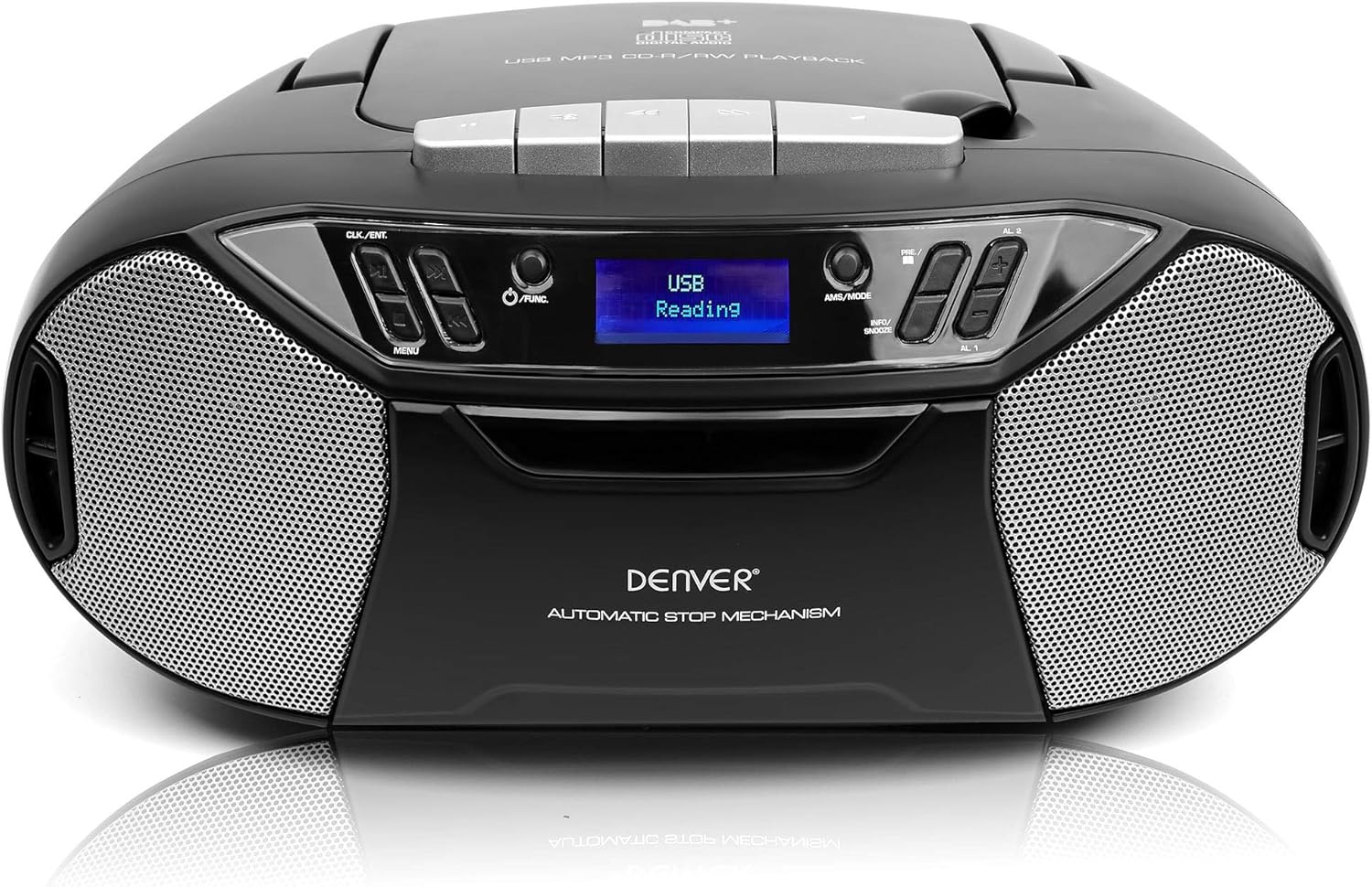 Denver TDC-250 Portable Digital DAB/DAB+/FM Radio With CD & Cassette ...