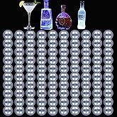 LED Coaster,100 Pack led Coaster Lights for Bottles,RGB LED Liquor Bottle Stickers Coasters,Bottle Glorifier, Flash Light Up for Drinks, Bar, Party, Wedding Decor