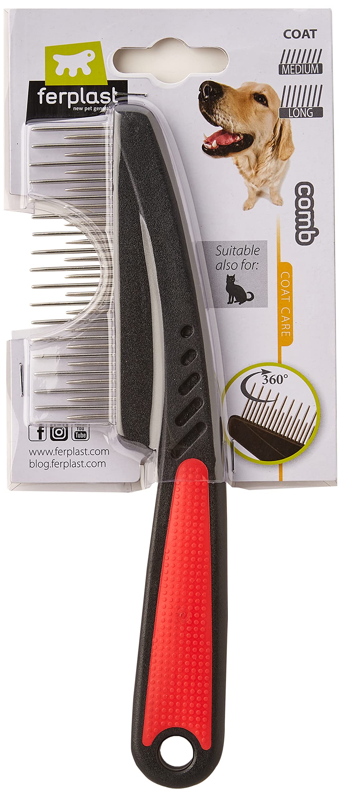 Ferplast Steel Comb with Rotating Teeth