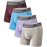 Duochic Men’s Underwear Boxer Briefs 4-Pack Breathable and Soft with Moisture-Wicking and Supportive Pouch