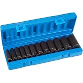 Grey Pneumatic (1202D) 3/8" Drive 12-Piece 12-Point Deep Socket Set