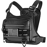 YZDD GOMIA Chest Bag For Men and Women Water Resistant Running Vest Tactical Chest Bag Pack for Sports Outdoor (Black)