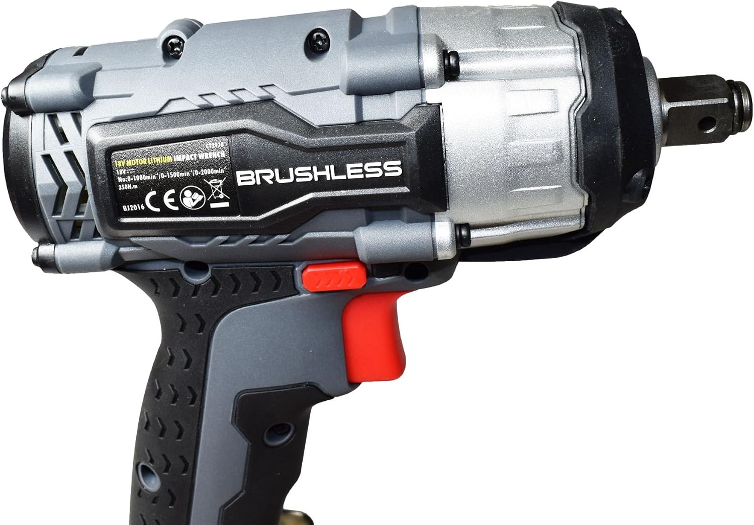 18v Lithium Li-ion Cordless Battery Impact Gun Wrench 350Nm with 2 Batteries - Image 4