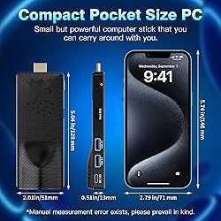 HEIGAOLAPC Mini PC Stick, Fanless Mini Desktop