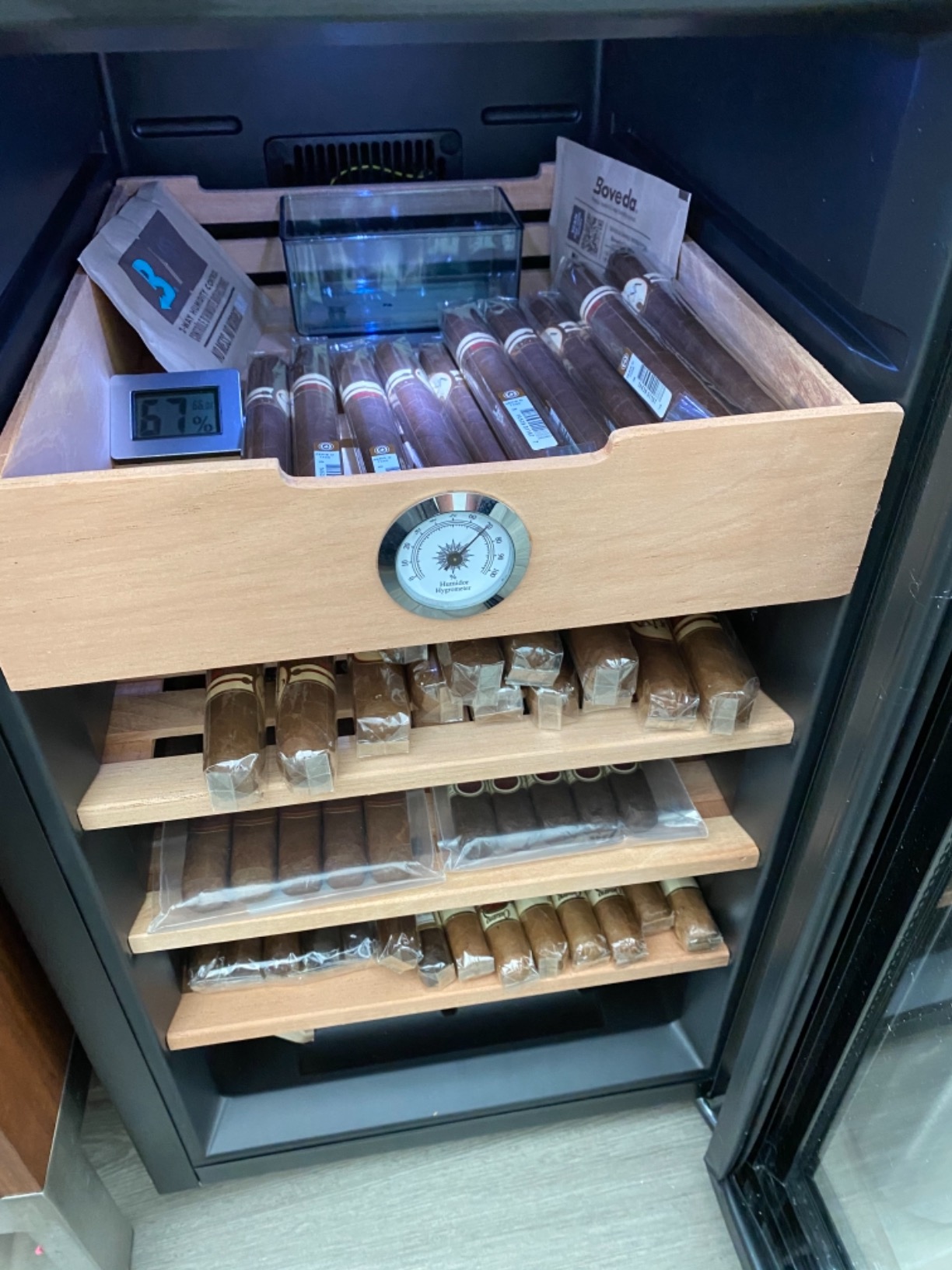 Audew Cigar Cooler Humidor Spanish Cedar Wood 300 Capacity