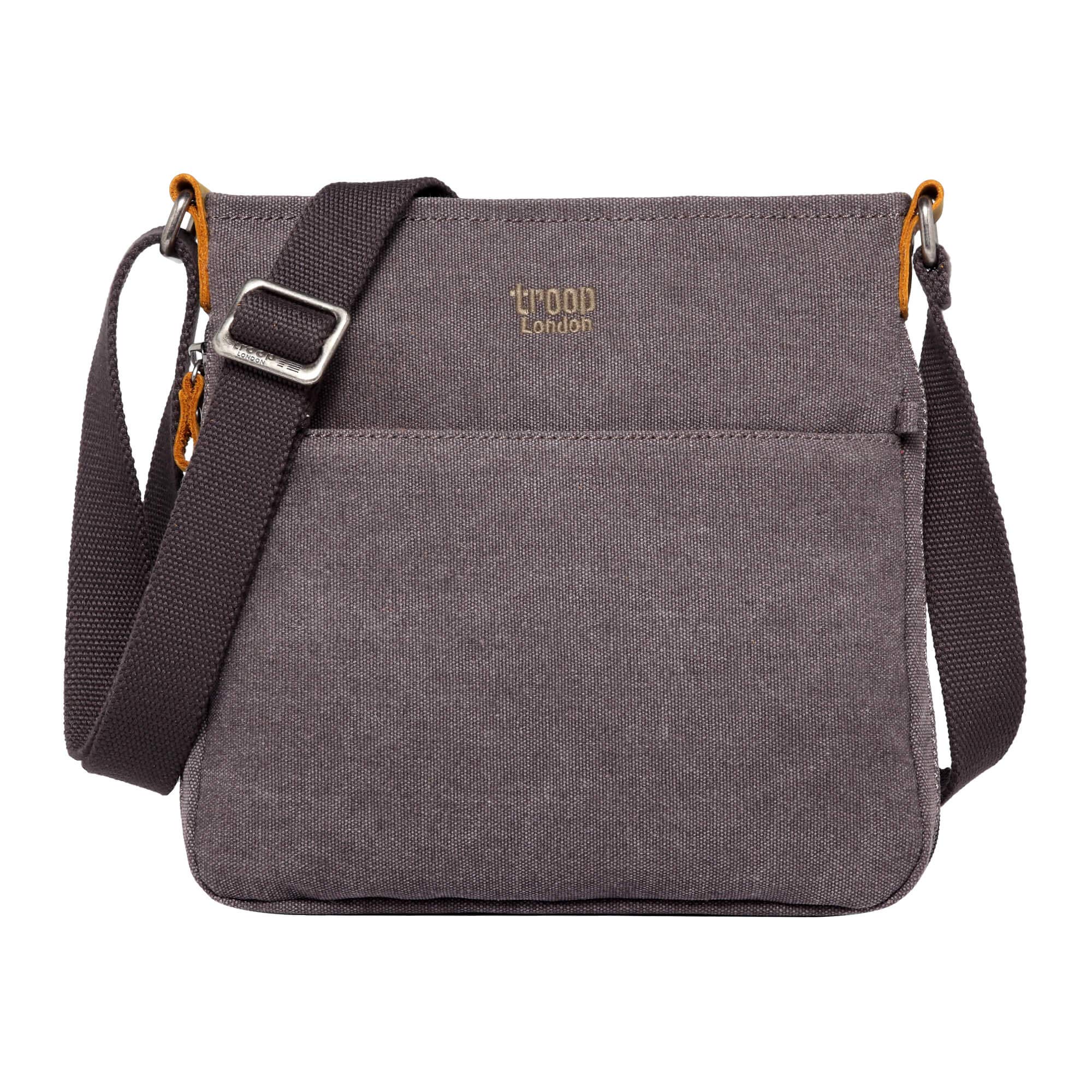 TRP0237 Troop London Classic Canvas Across Body Bag (Charcoal)