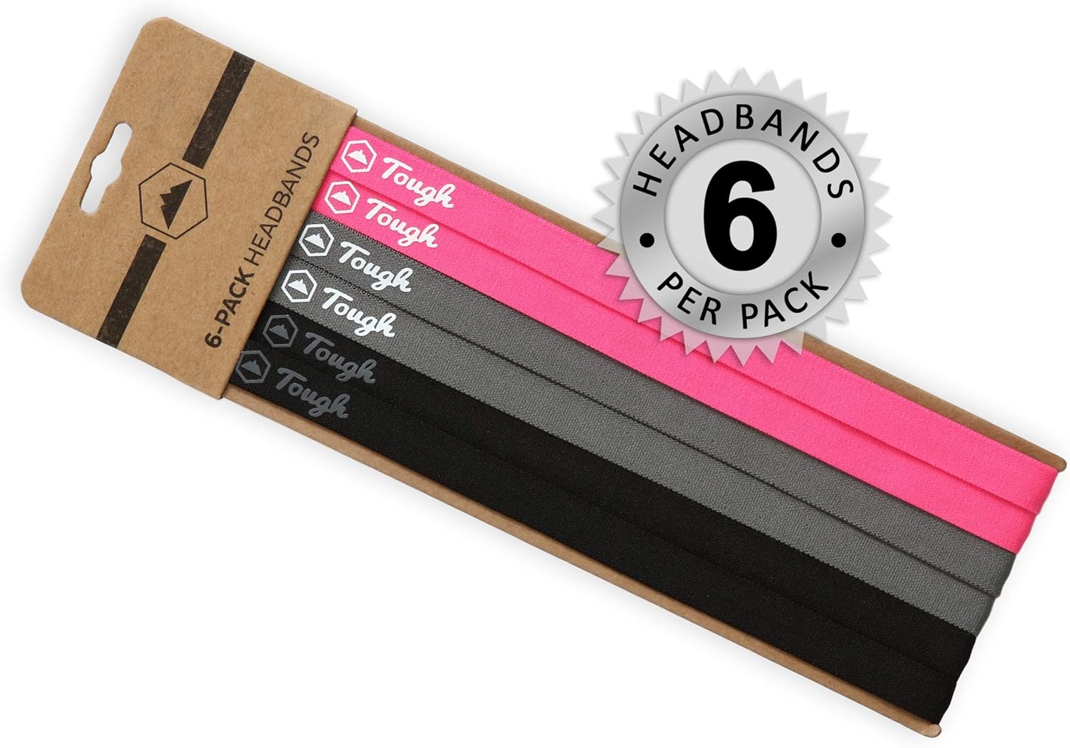 Elastic Thin Sports Headbands - 6 Pack Skinny Athletic Hair Bands for Men, Women, Boys & Girls - Non Slip Silicone Grip Hairband & Mini Sweat Band for Soccer, Workout, Running, Exercise, Volleyball : Clothing