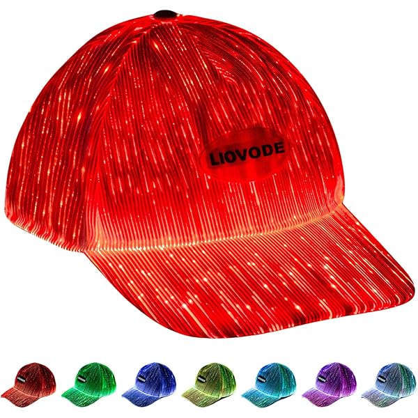Oyria LED Baseballkappe Mit Leuchtender Krempe | Verstellbar, 7 Farben, 3 Blitzmodi | Für Sport & Partys