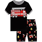 Akyzic Boys Pajamas 100% Cotton Planet Pjs Toddler 2 Piece Short Sleeve Sleepwear Summer Kids Clothes Set 3t-10t