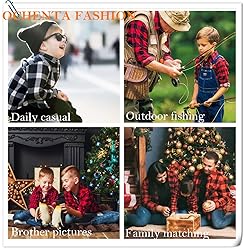 OCHENTA Toddler Boys Long Sleeve Flannel Shirts