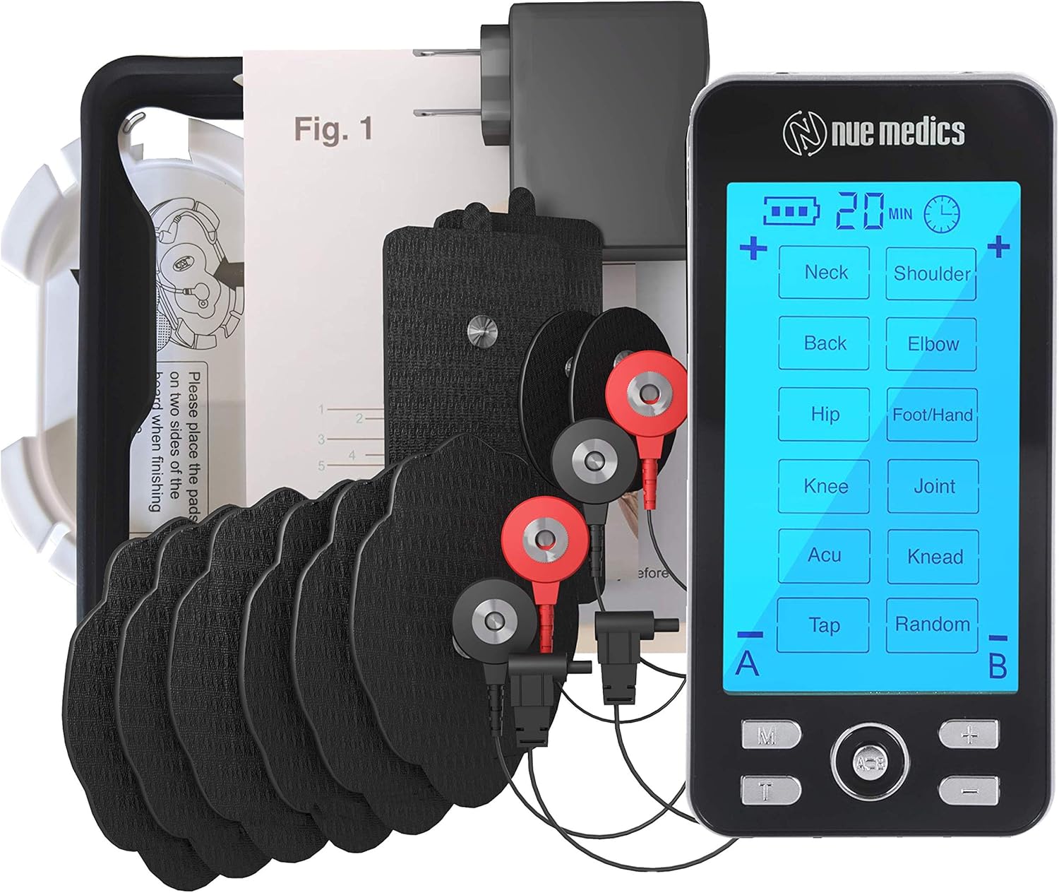 Tens Unit Machine Pulse Massager 24 Massage Modes [Lifetime Warranty] Rechargeable Muscle Stimulator Device with 10 Pads for Pain Relief, Body Building Neck Back Pain Relief: Health & Personal Care