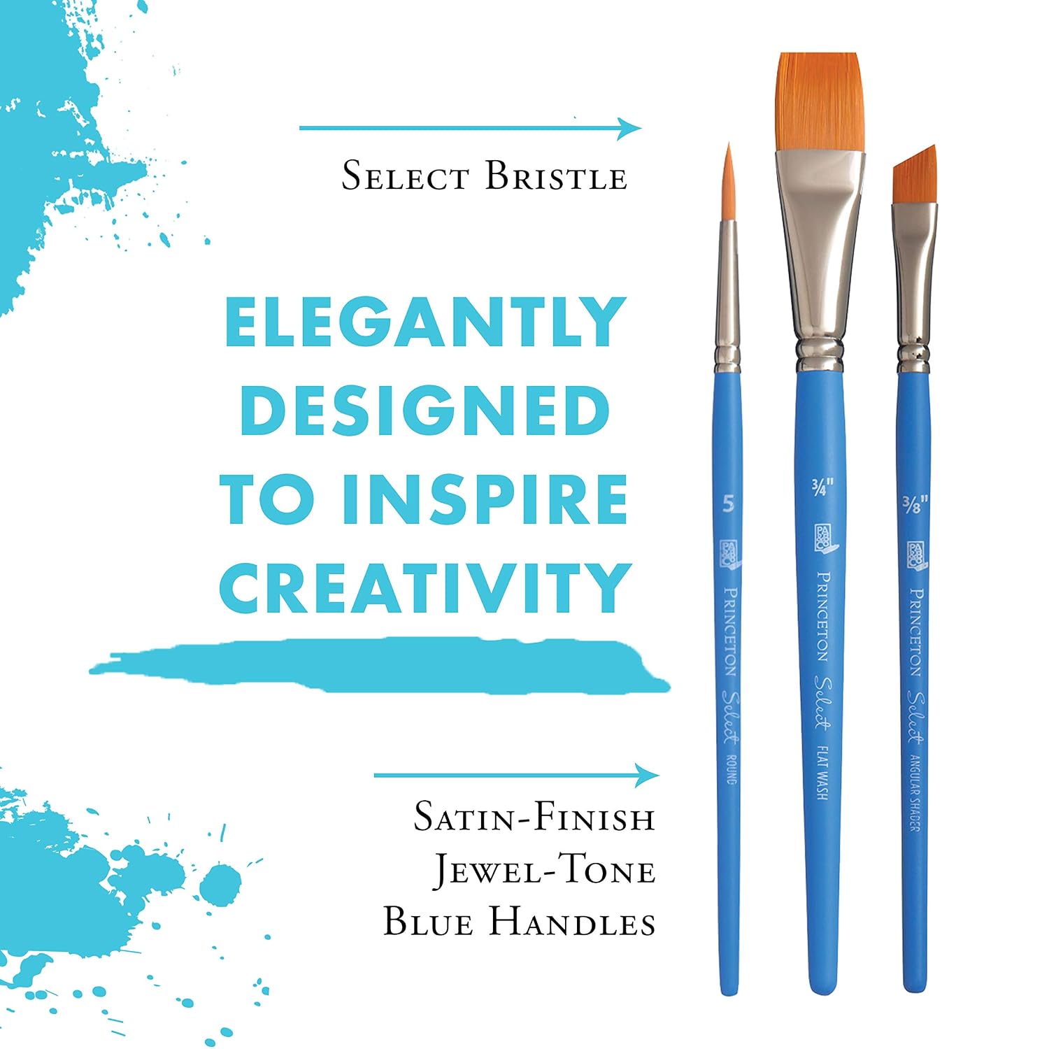 Princeton SelectArtiste Fine Art Multi-Technique Brush Set, 3 x Synthetic Brushes, Mixed Media, For Professionals & Students - Image 5