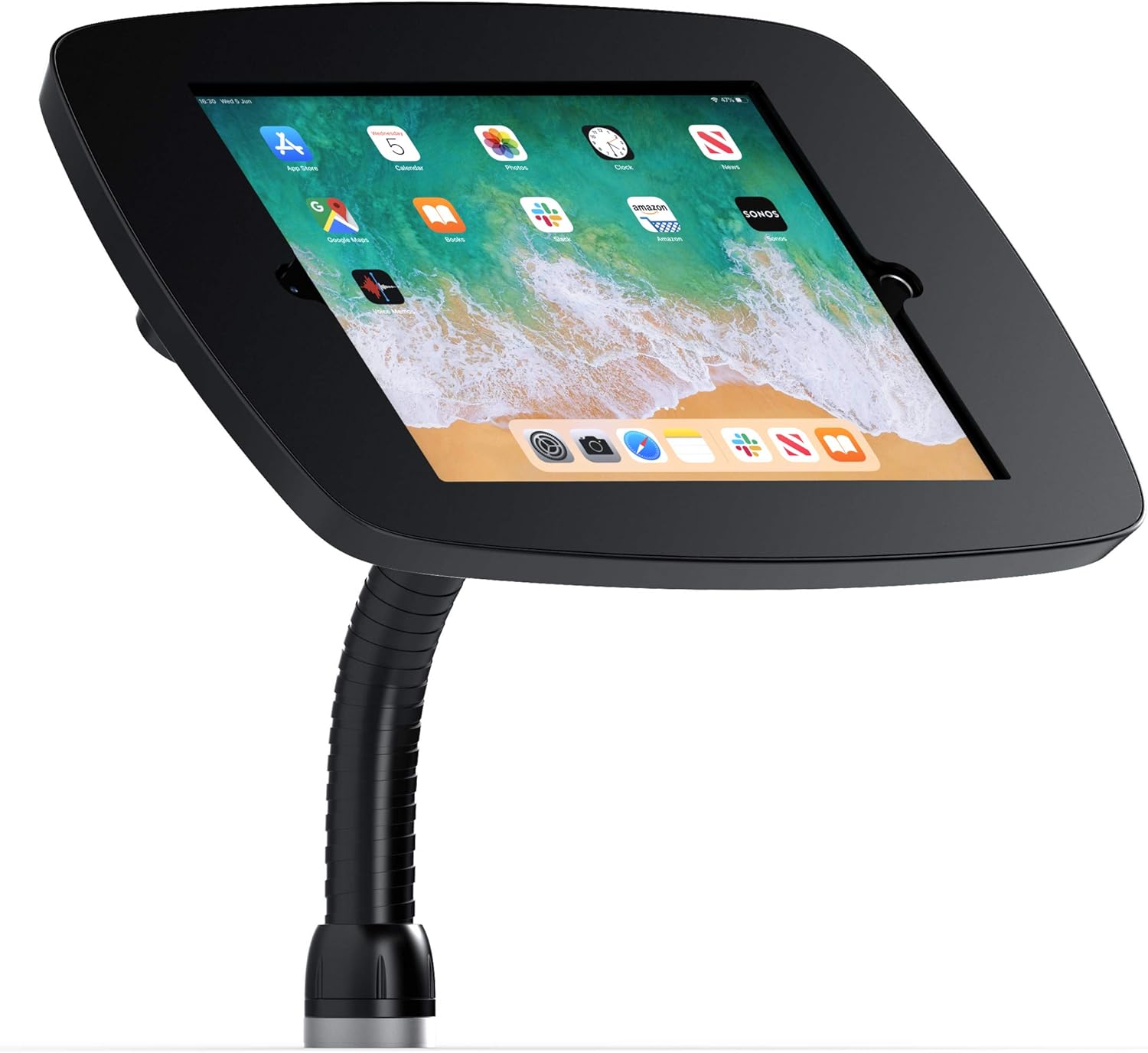 Bouncepad Flex Secure Lockable Stand for iPad (with Large Case in Black