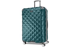 Kenneth Cole REACTION Diamond Tower Collection Lightweight Hardside Expandable 8-Wheel Spinner Travel Luggage, Deep Teal, 28-Inch Checked