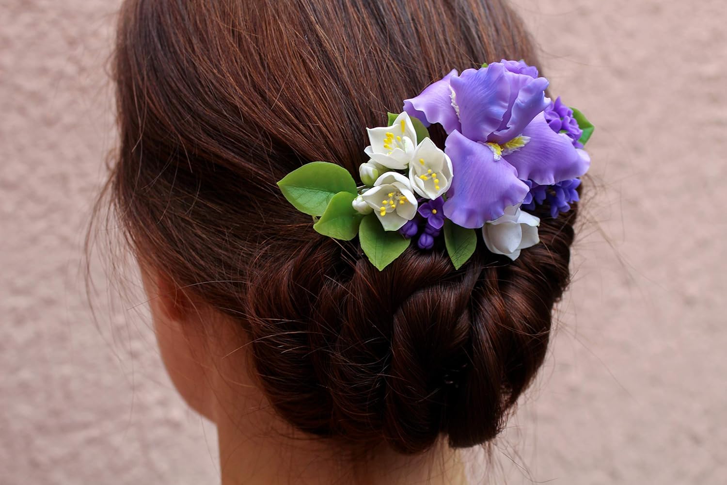Amazon Com Bridal Floral Hair Accessories Handmade Hair Flower