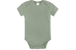 Colored Organics Unisex Newborn 100% Organic Cotton Bodysuit - Short Sleeve Infant One Piece - Baby Boy and Girl Clothing
