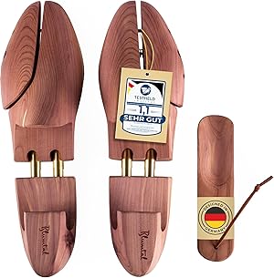 Blumtal TESTSIEGER Premium Schuhspanner Zedernholz - Schuhspanner Herren und Damen inkl. Schuhlöffel - Schuhdehner ergonomisch - Schuhweiter - Shoe Stretcher pflegend und geruchsbindend - Größen 38-47