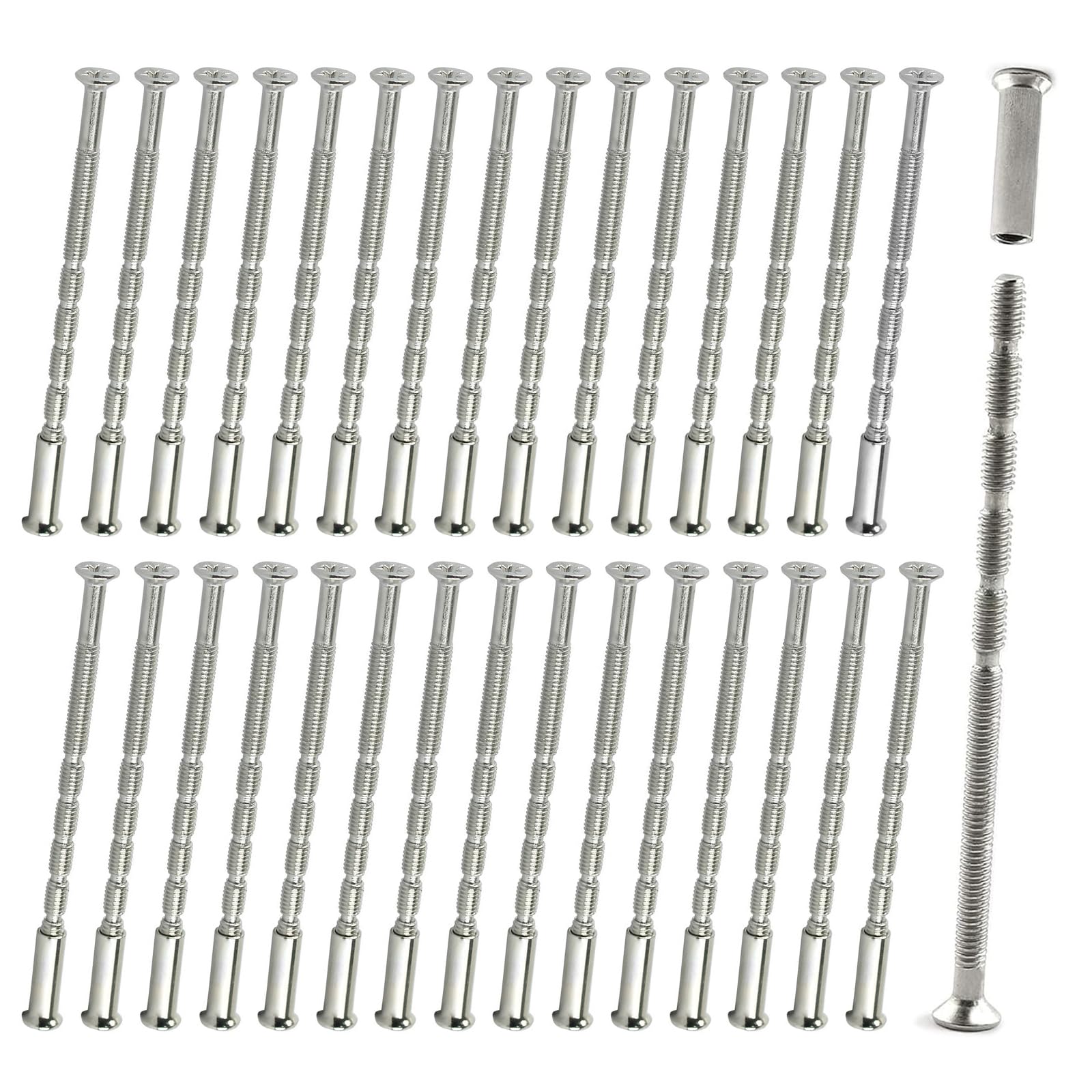 M3 Door Handle Fixing Screws, 30 Set door handle bolt through fixings m3 screw connecting bolts and sleeves for Doors handles Knobs