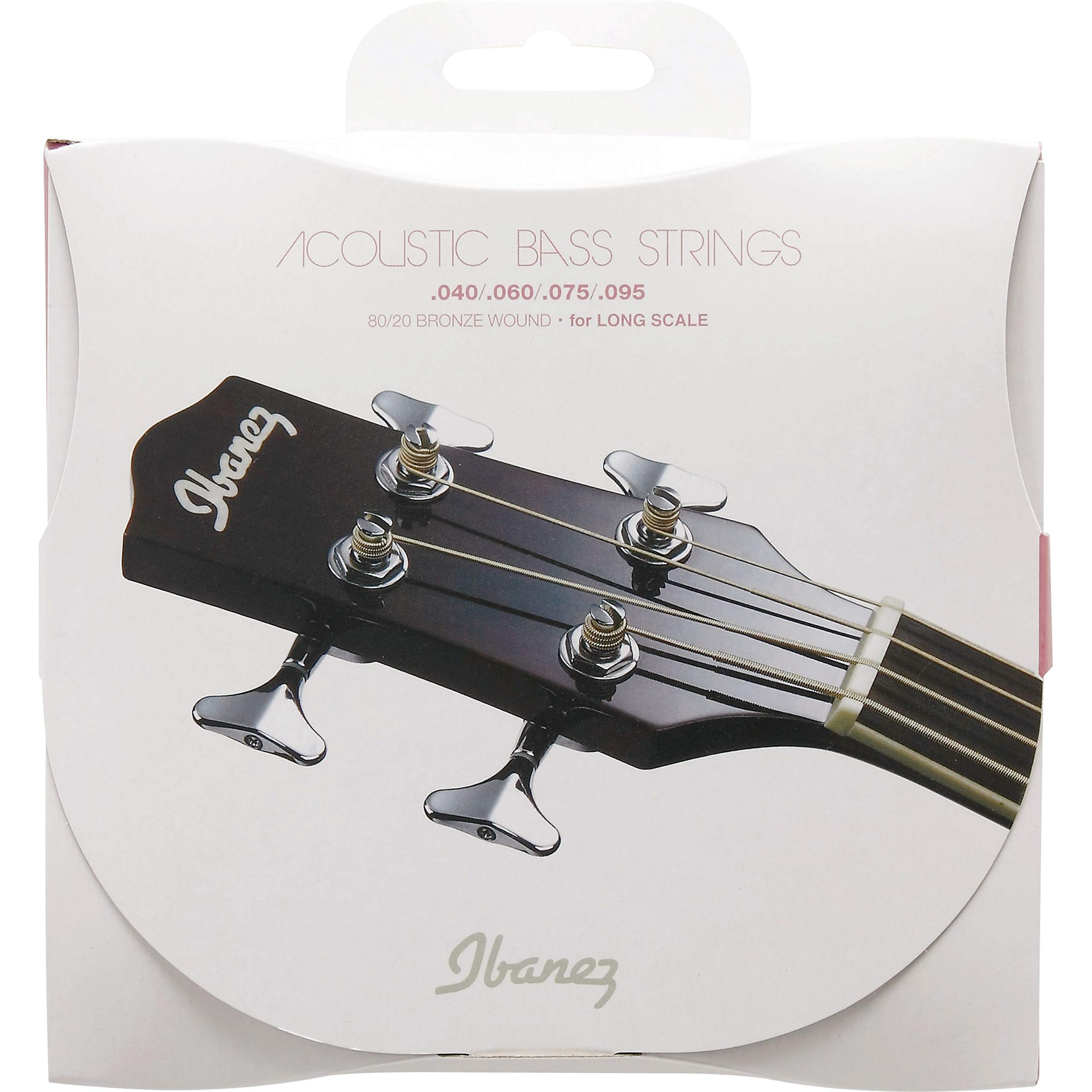 Ibanez IABS4C Bronze Wound 80/20 Acoustic Bass Guitar String Set - Light Gauge, gold