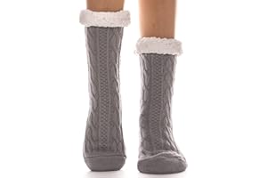 EBMORE Women Slipper Fuzzy Socks Fluffy Cozy Cabin Warm Winter Soft Thick Comfy Fleece Non Slip Home Socks