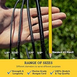 SGT KNOTS Marine Grade Bungee Cord - 100% Elastic