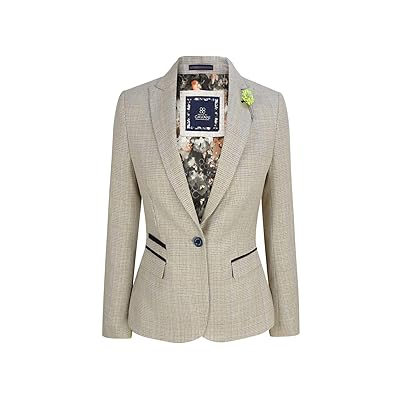 Women's Tailored Fit Tweed Herringbone Blazer Kuwait Ubuy