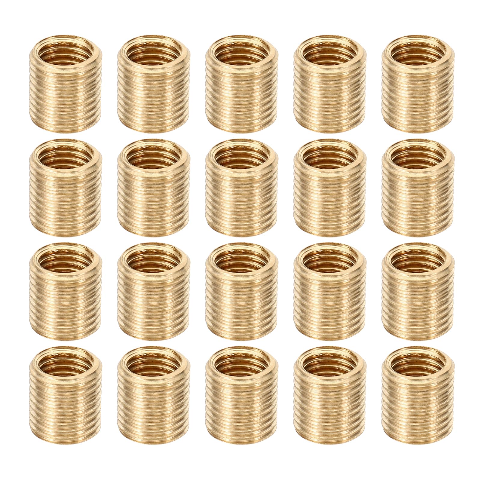 PATIKIL M10xM8x10mm Thread Reducing Nuts Insert, 20 Pcs Male to Female Fine Thread Adapter Repair Insert Pipe Fitting Screw Sleeve Reducer for Pendant Light — image 1