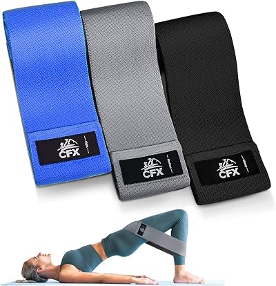 CFX Resistance Bands Set 3 Non-Slip Fabric Booty Bands for Glutes