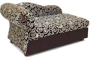 Moots Cleopatra Pet Chaise Lounge Bed Elegant Chocolate Brown, Medium